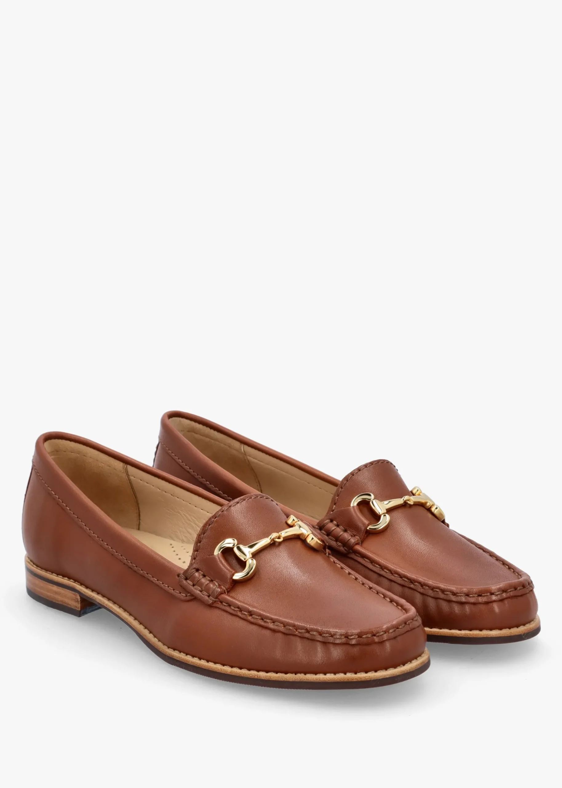 Galtro Tan Smooth Leather Snaffle Loafers