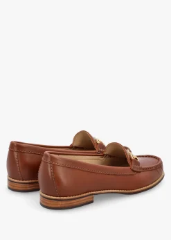 Galtro Tan Smooth Leather Snaffle Loafers