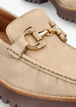 Garrera Beige Nubuck Leather Chunky Loafers