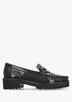 Garrera Black Patent Leather Chunky Loafers