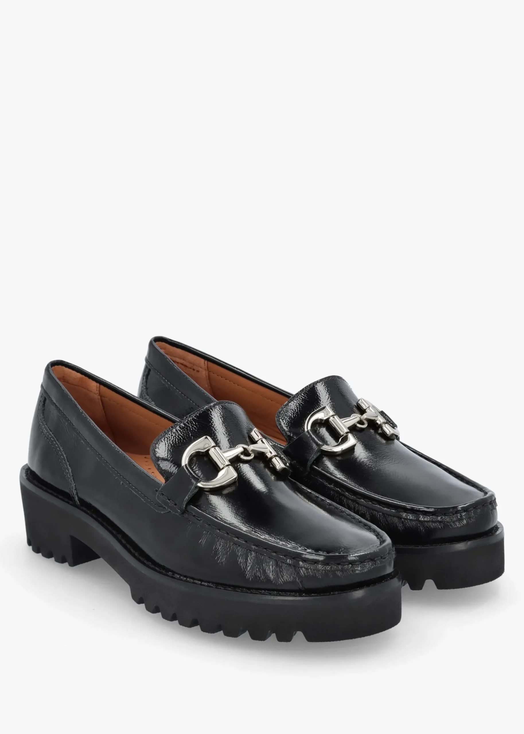 Garrera Black Patent Leather Chunky Loafers