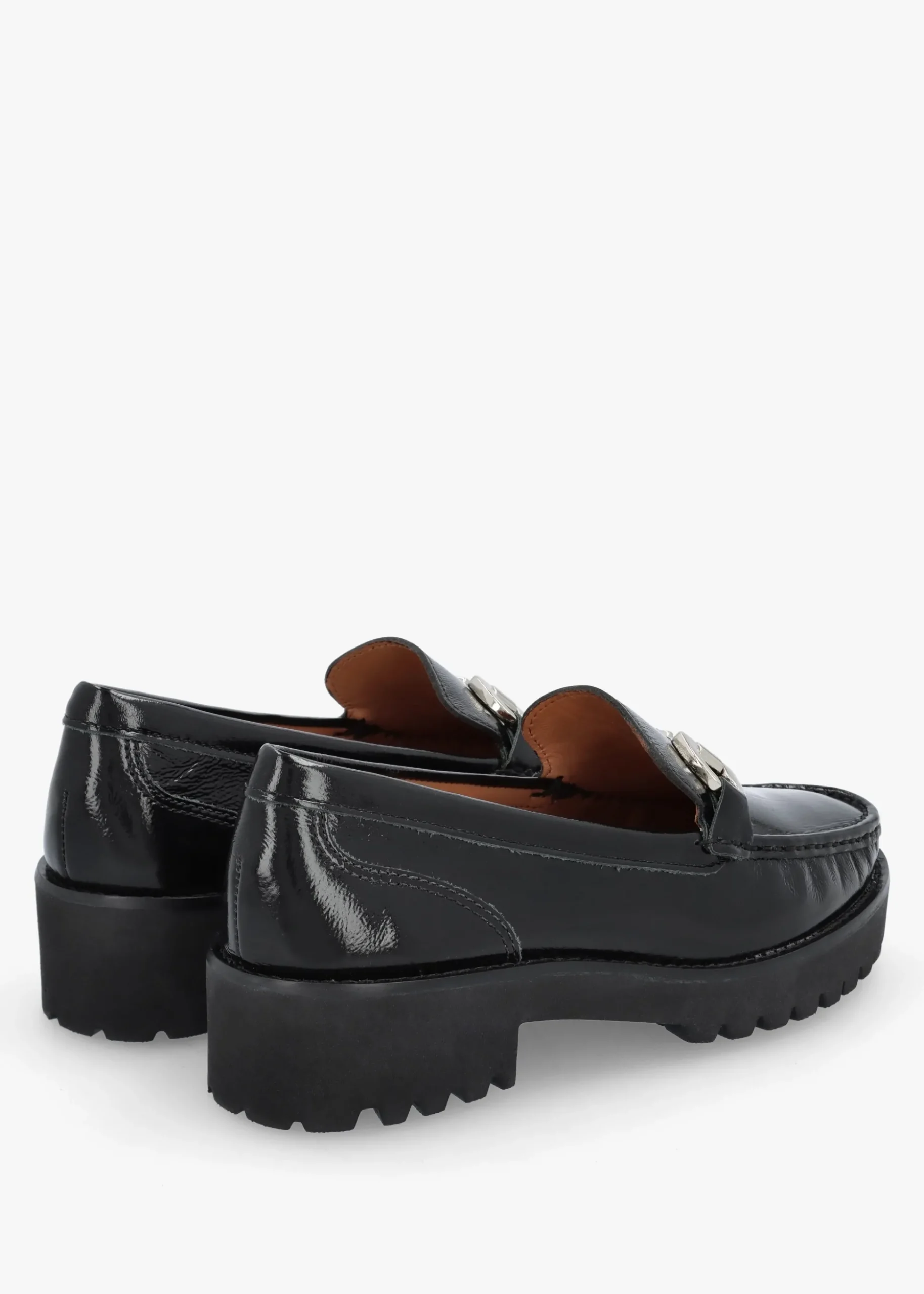 Garrera Black Patent Leather Chunky Loafers