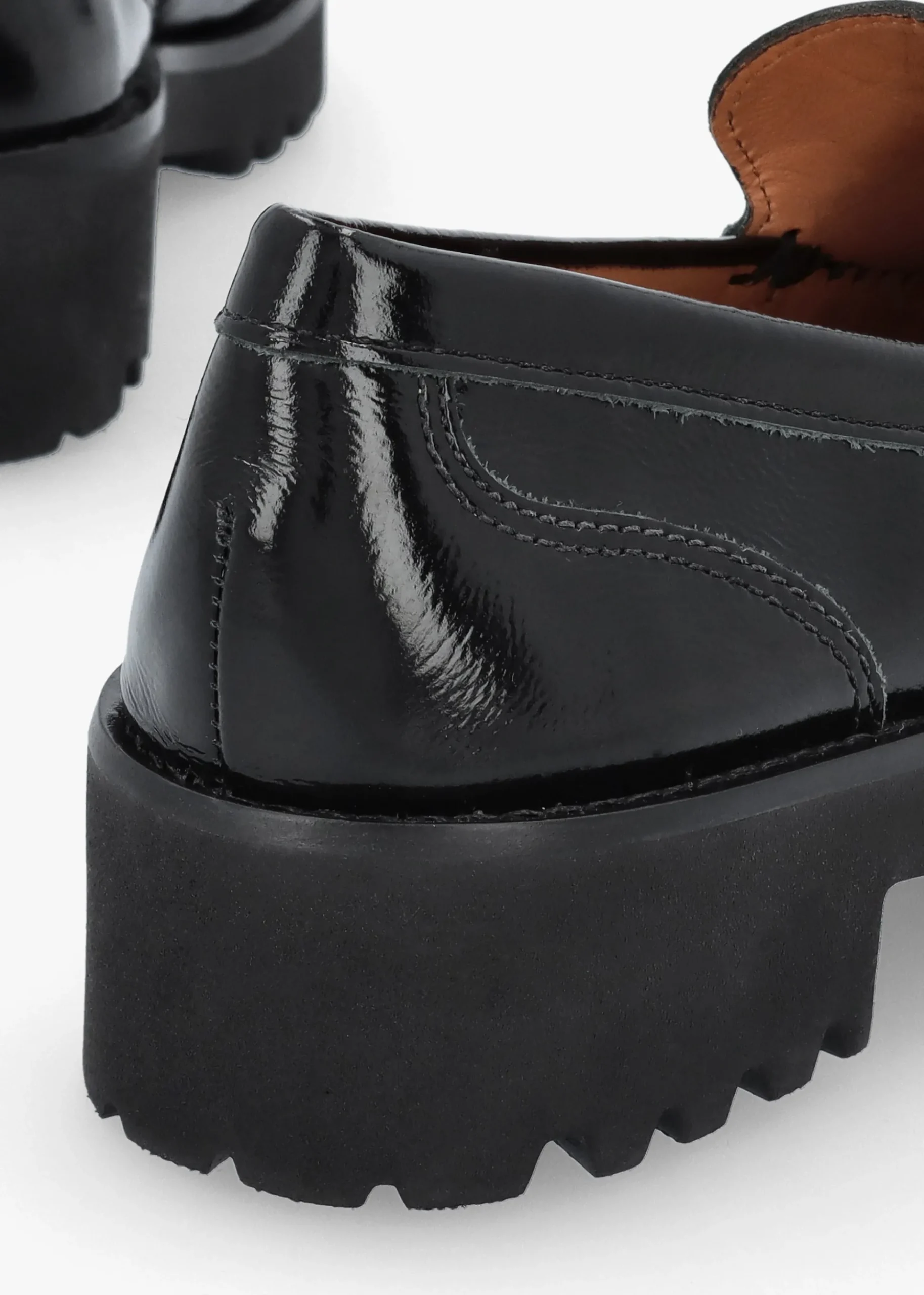 Garrera Black Patent Leather Chunky Loafers
