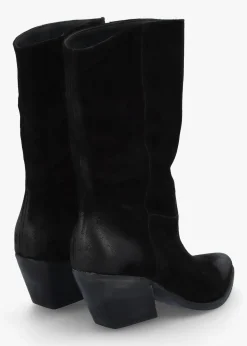 Genesis Black Leather Western Calf Boots