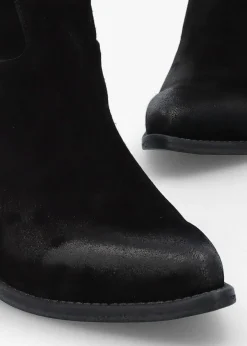 Genesis Black Leather Western Calf Boots