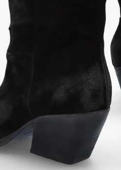 Genesis Black Leather Western Calf Boots