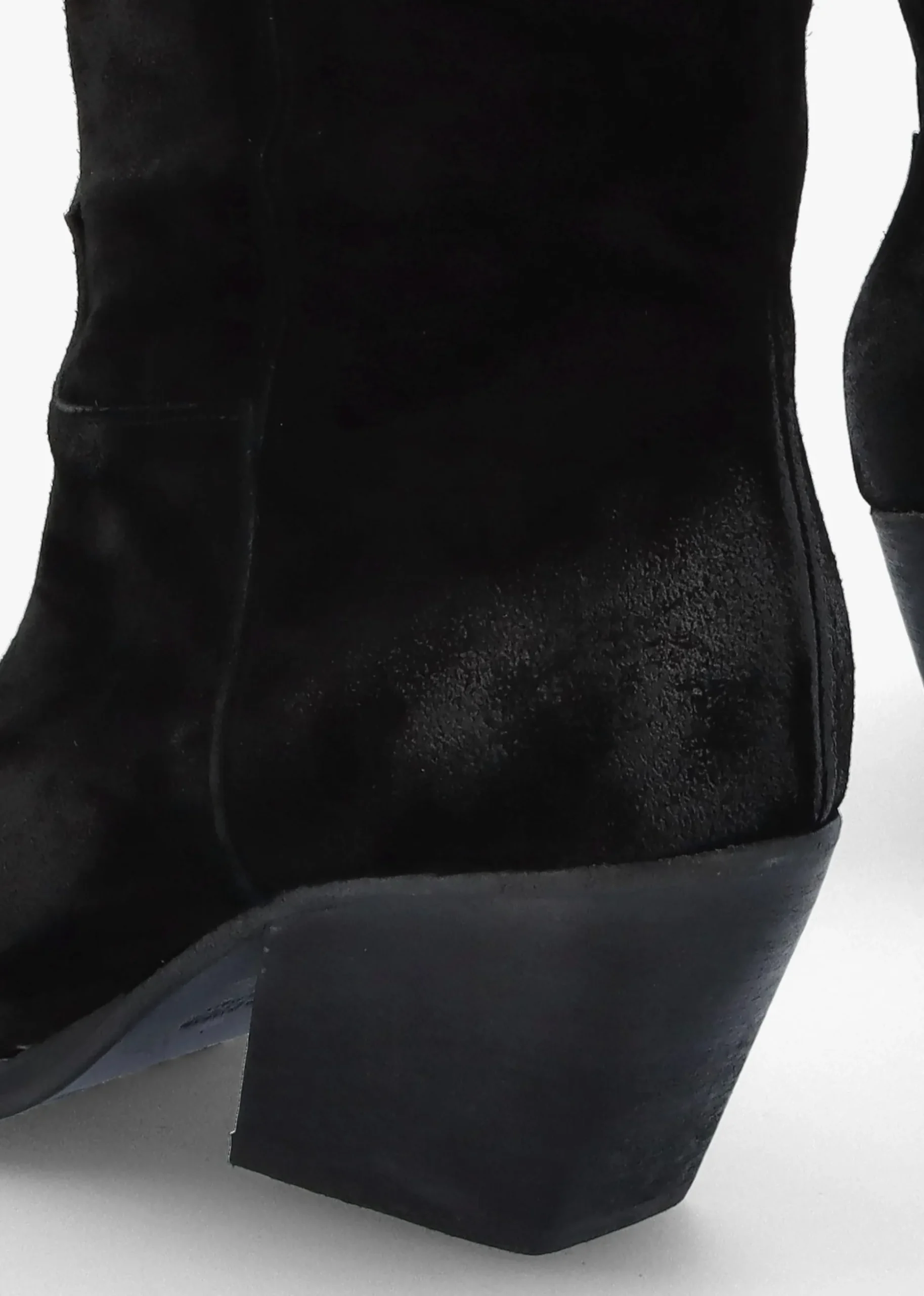 Genesis Black Leather Western Calf Boots