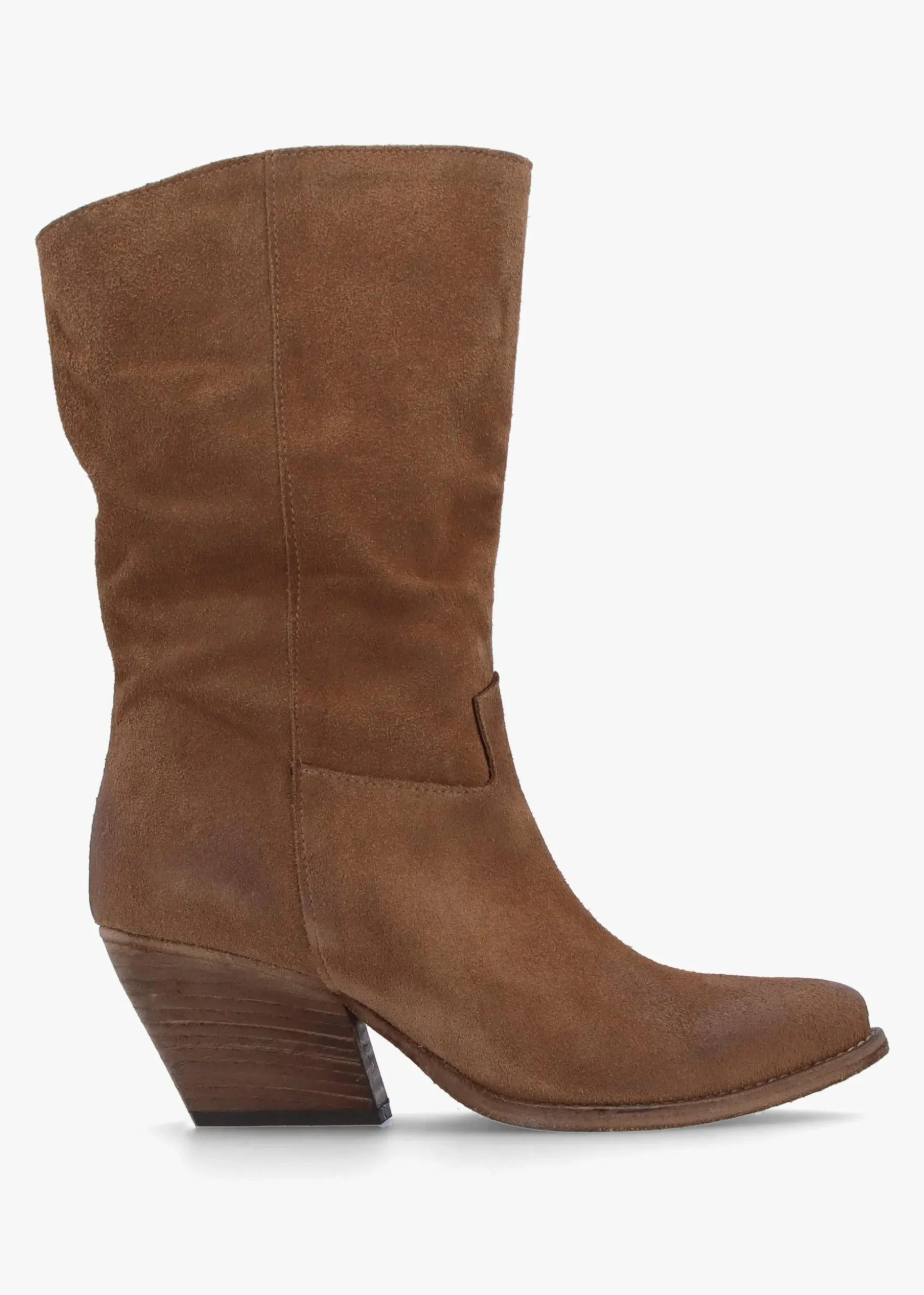 Genesis Tan Leather Western Calf Boots