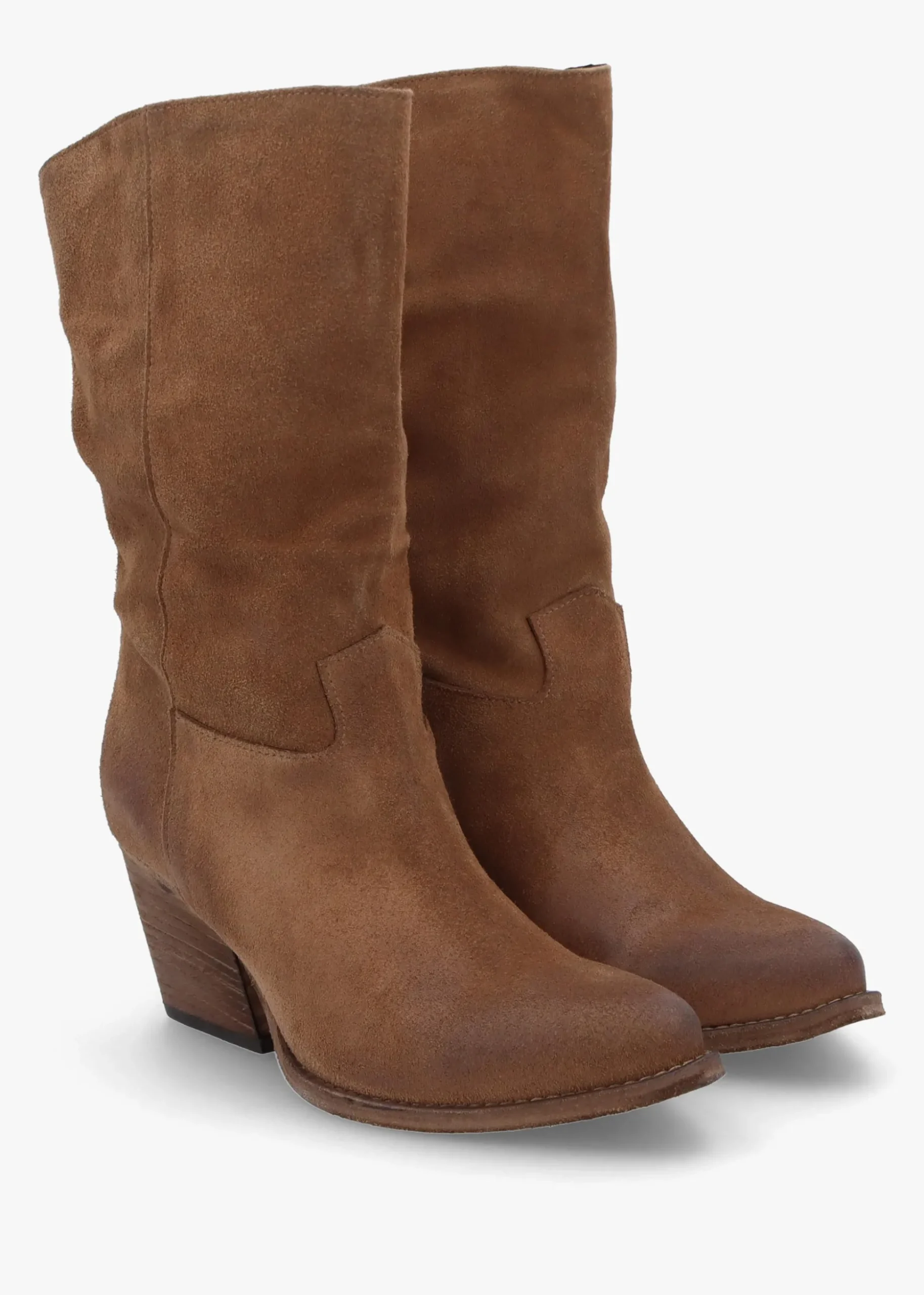 Genesis Tan Leather Western Calf Boots