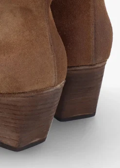 Genesis Tan Leather Western Calf Boots