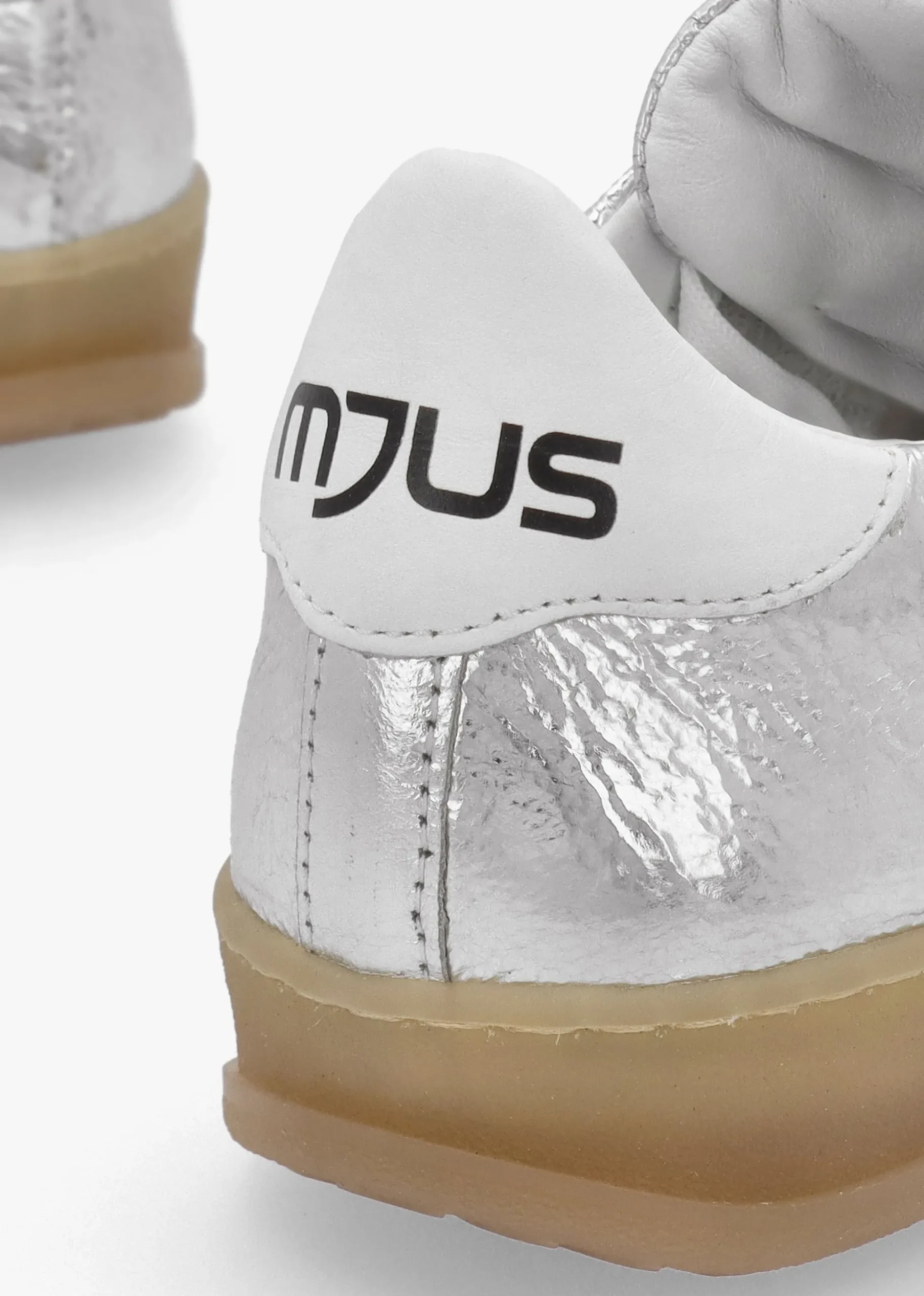 Genova Silver Metallic Leather Trainers