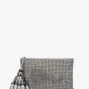 Georgiana Silver Crystal Mesh Cutch Bag