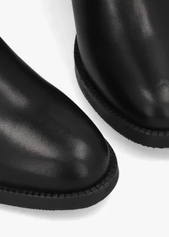 Giselle Black Leather Over The Knee Boots