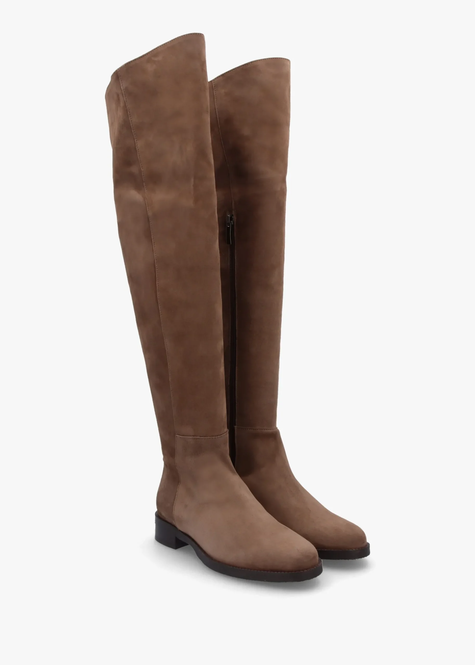 Giselle Taupe Suede Over The Knee Boots
