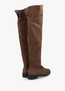 Giselle Taupe Suede Over The Knee Boots