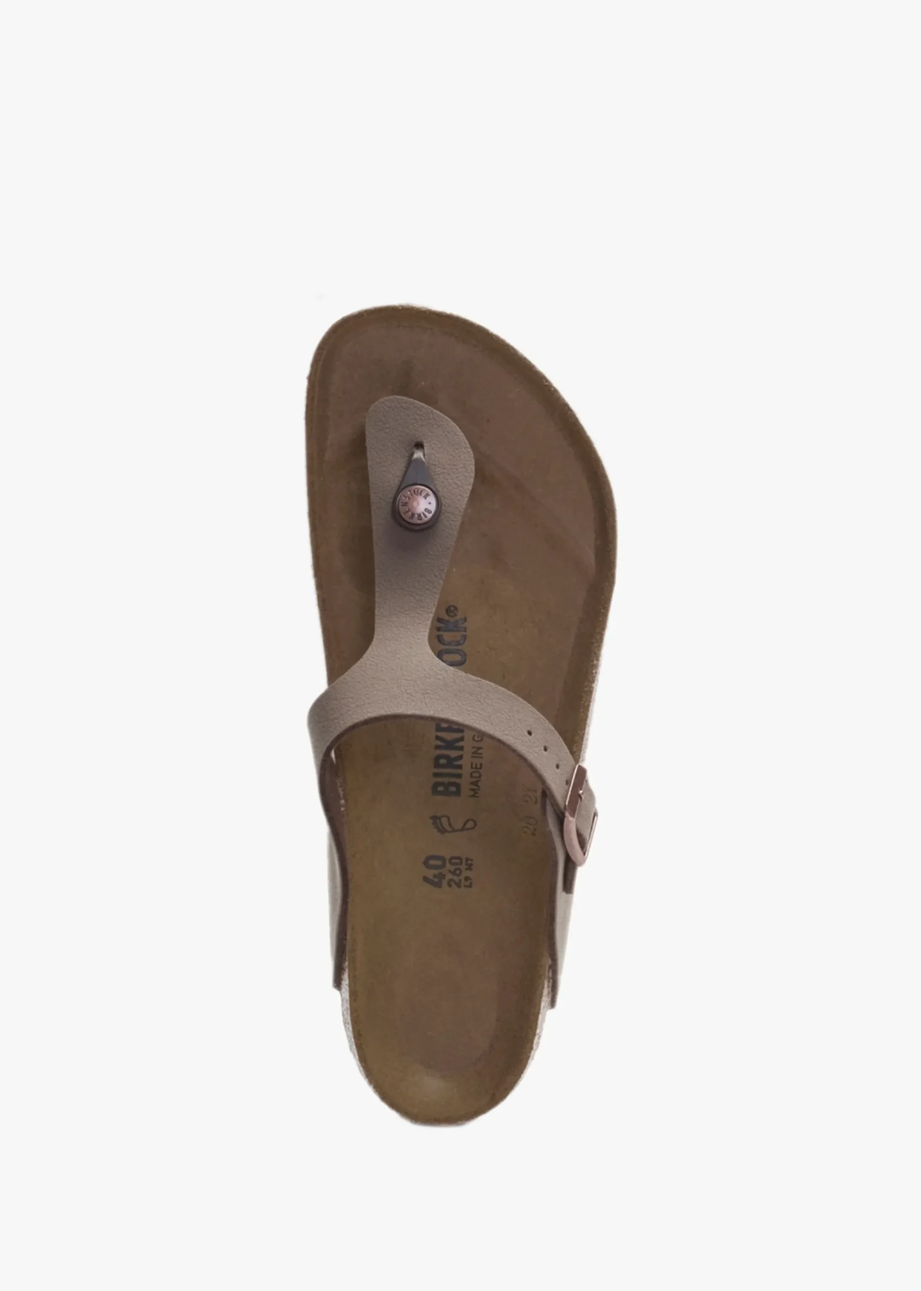 Gizeh Birko-Flor Mocca Toe Post Sandals