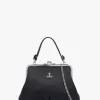 Granny Frame Black Purse