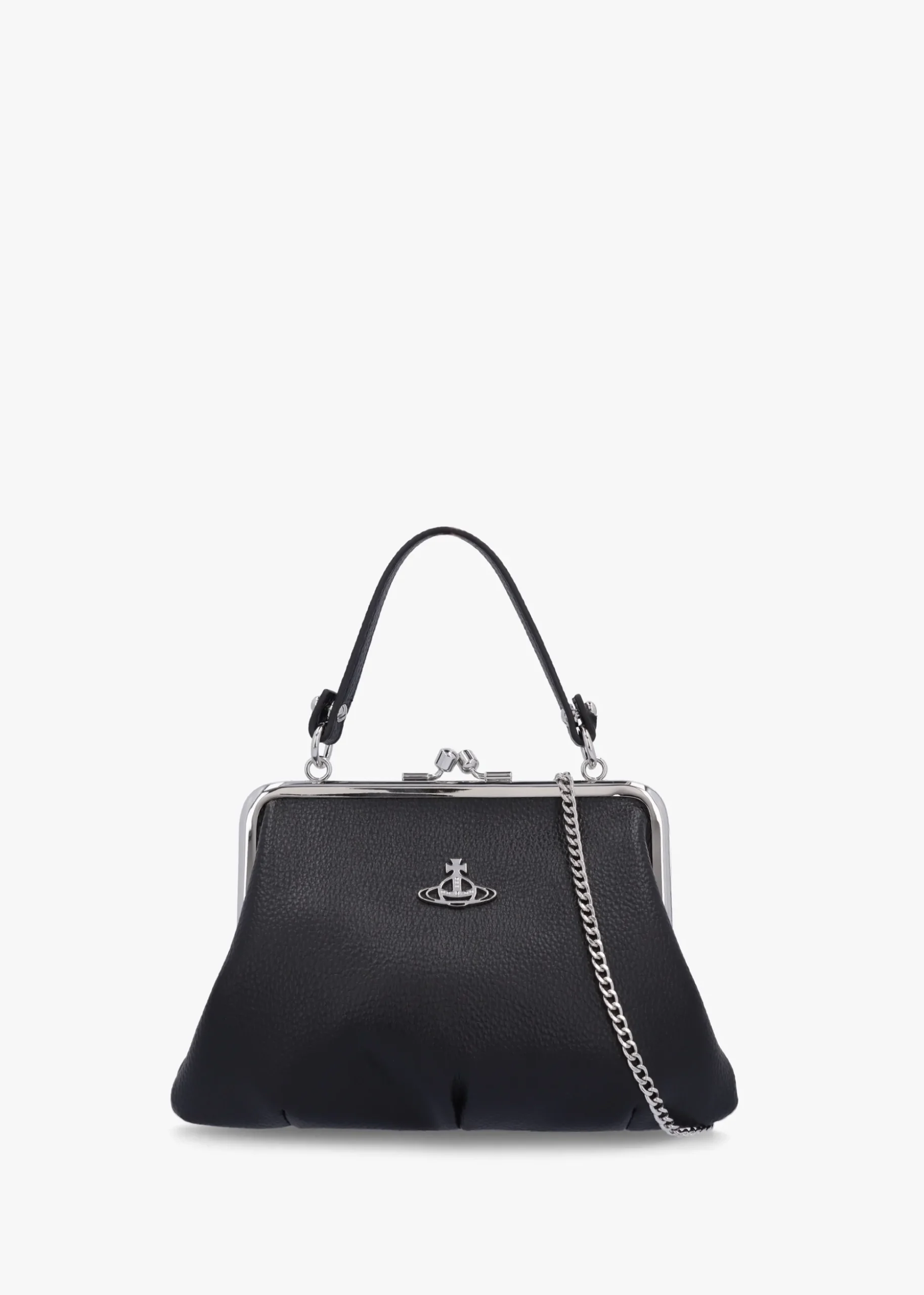 Granny Frame Black Purse