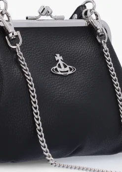 Granny Frame Black Purse