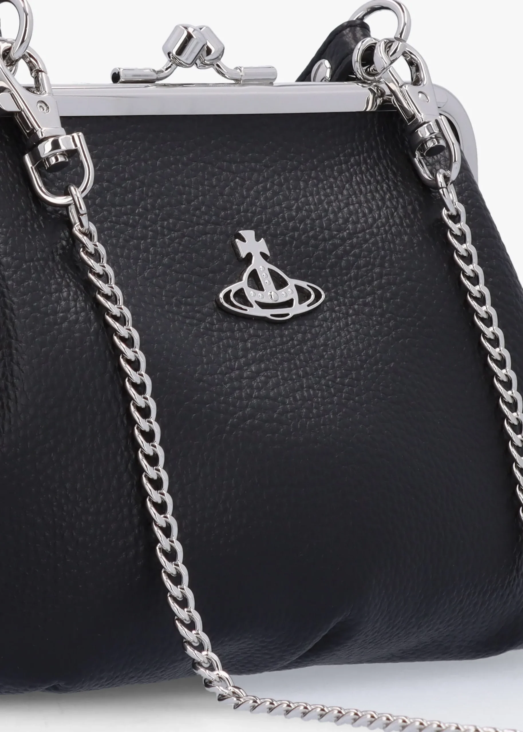 Granny Frame Black Purse