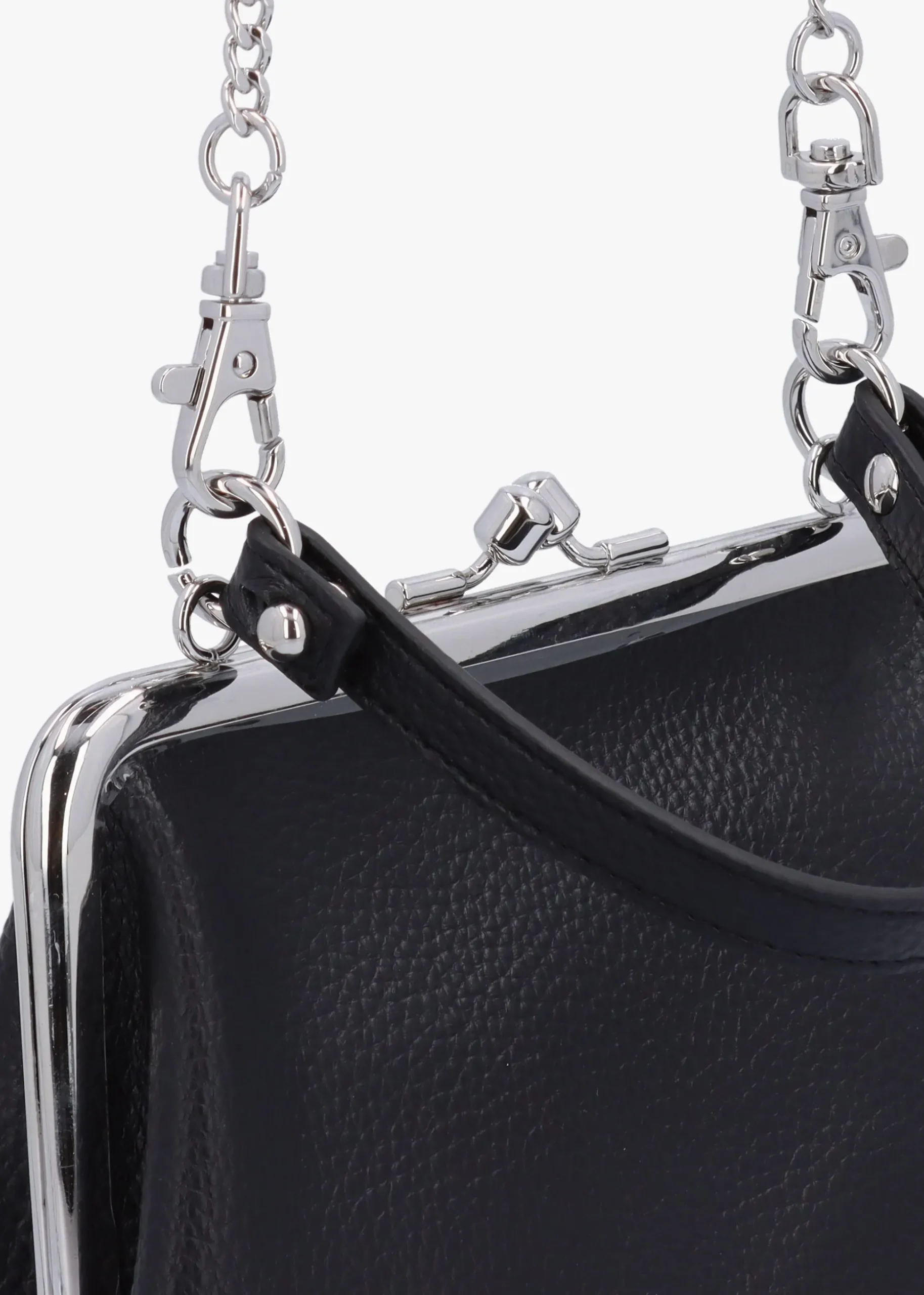 Granny Frame Black Purse
