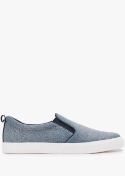 Haddley Blue Denim Trainers