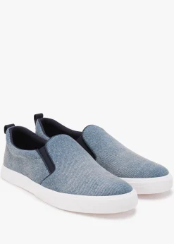 Haddley Blue Denim Trainers