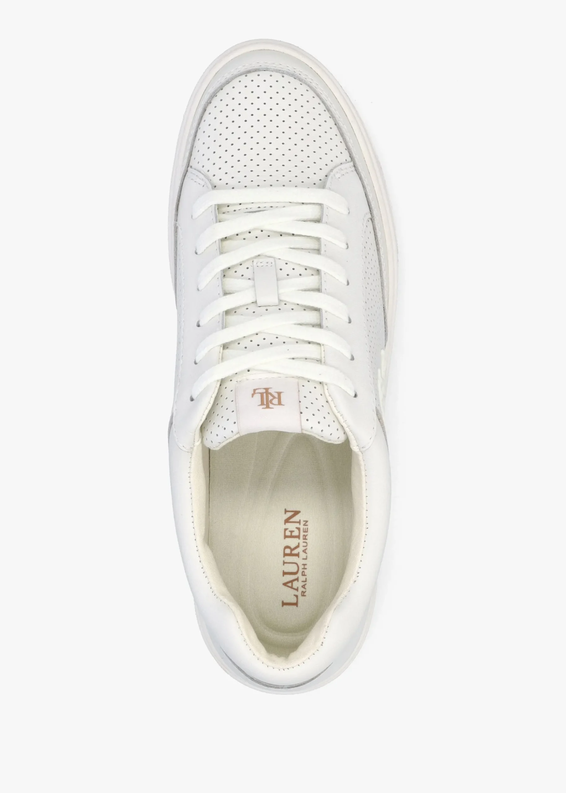 Hailey Snow White Leather Trainers