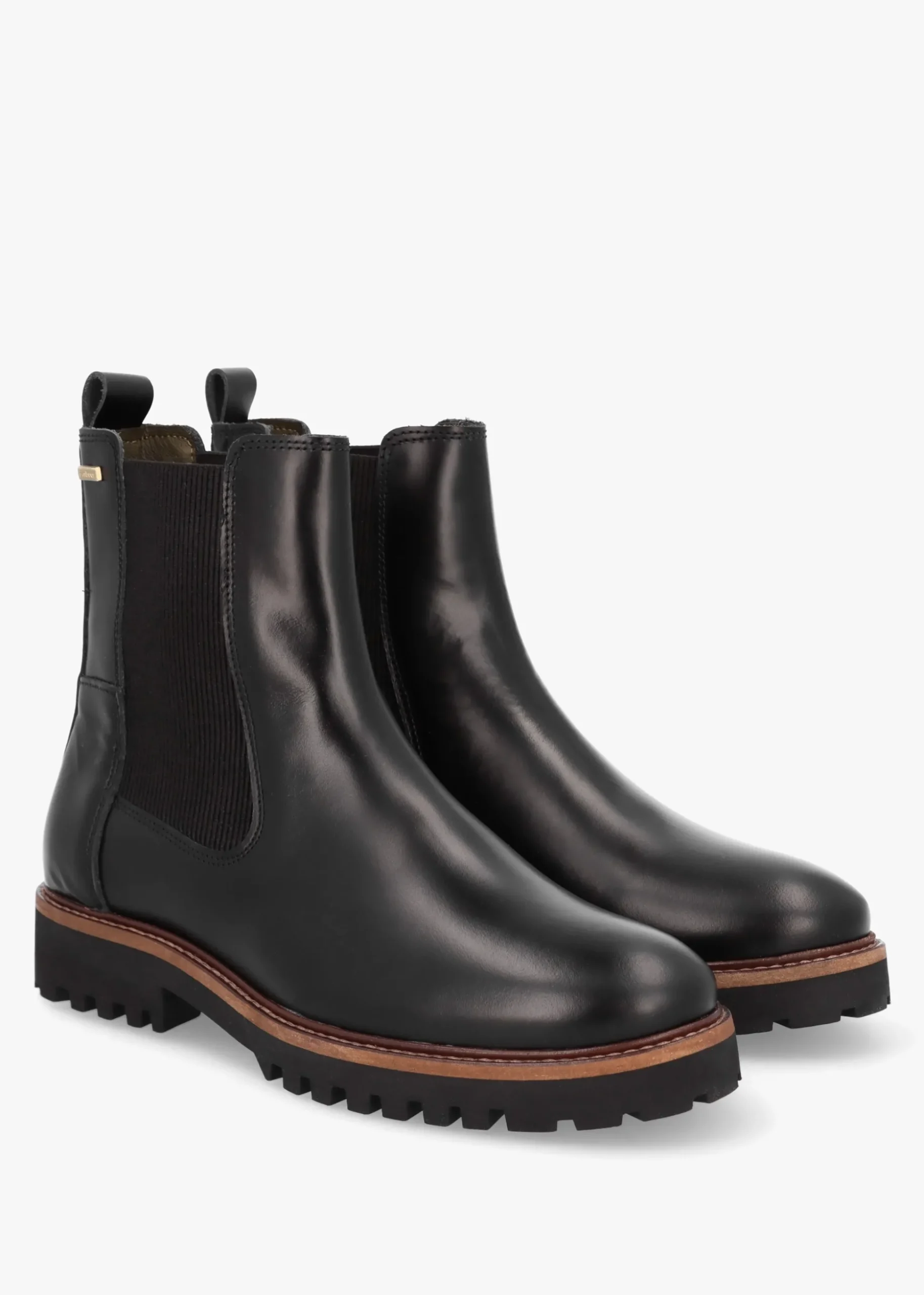Harmby Black Leather Chelsea Boots