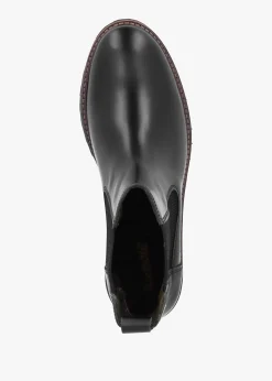 Harmby Black Leather Chelsea Boots