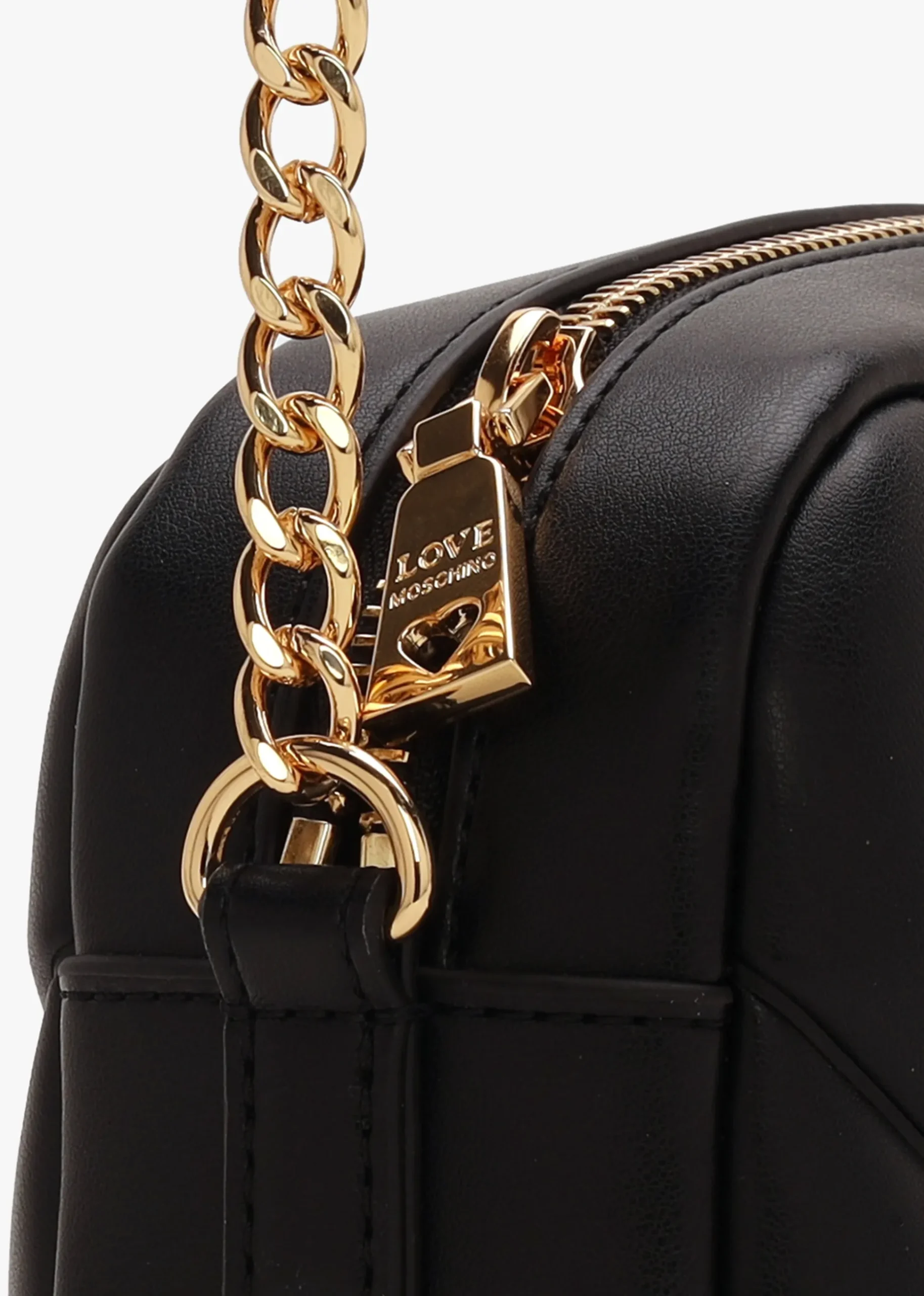 Heart Logo Quilted Nero Cross-Body Bag