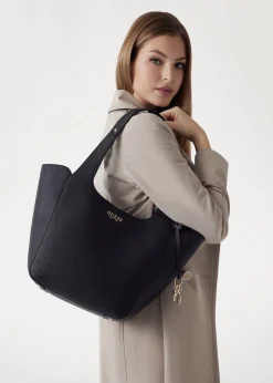 Helina Black Tote Bag