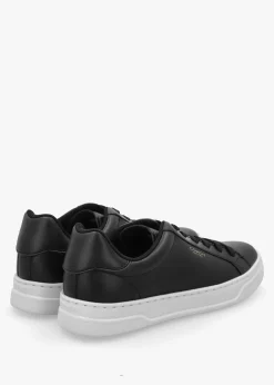 High Line Black Optic White Leather Trainers