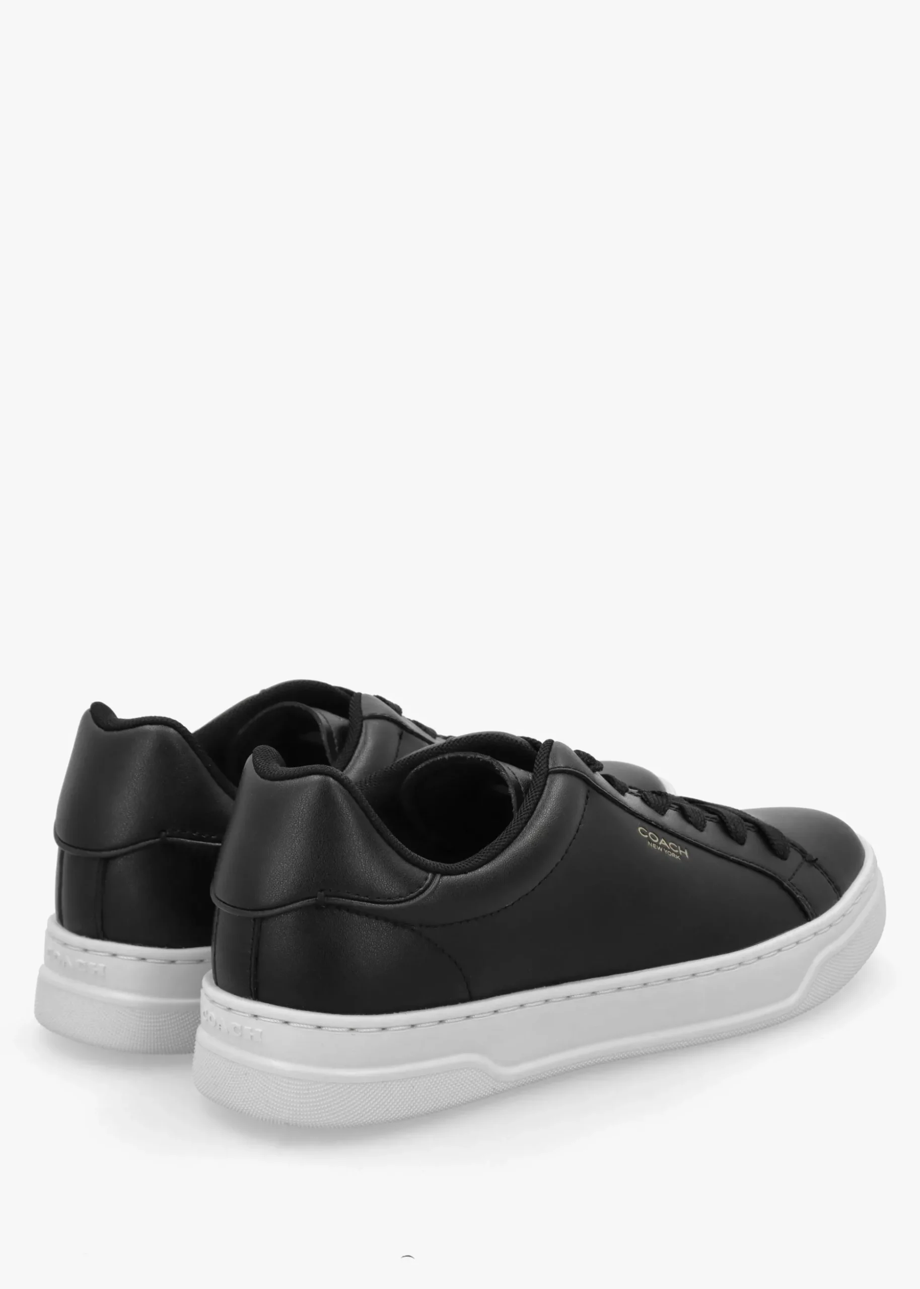 High Line Black Optic White Leather Trainers