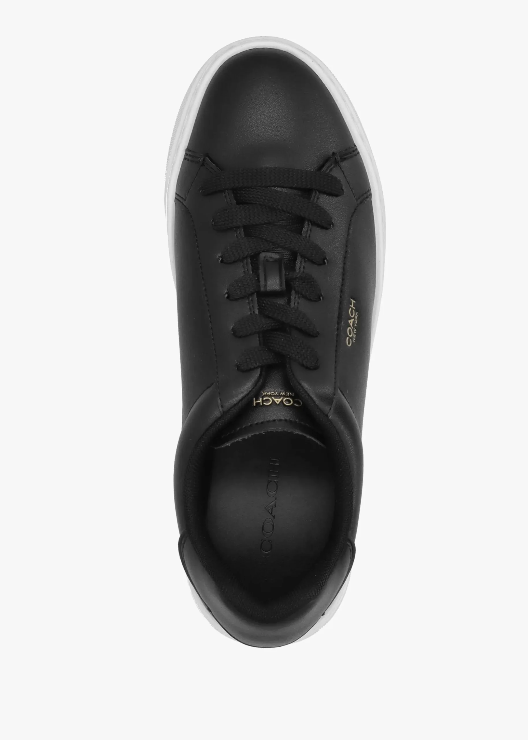 High Line Black Optic White Leather Trainers