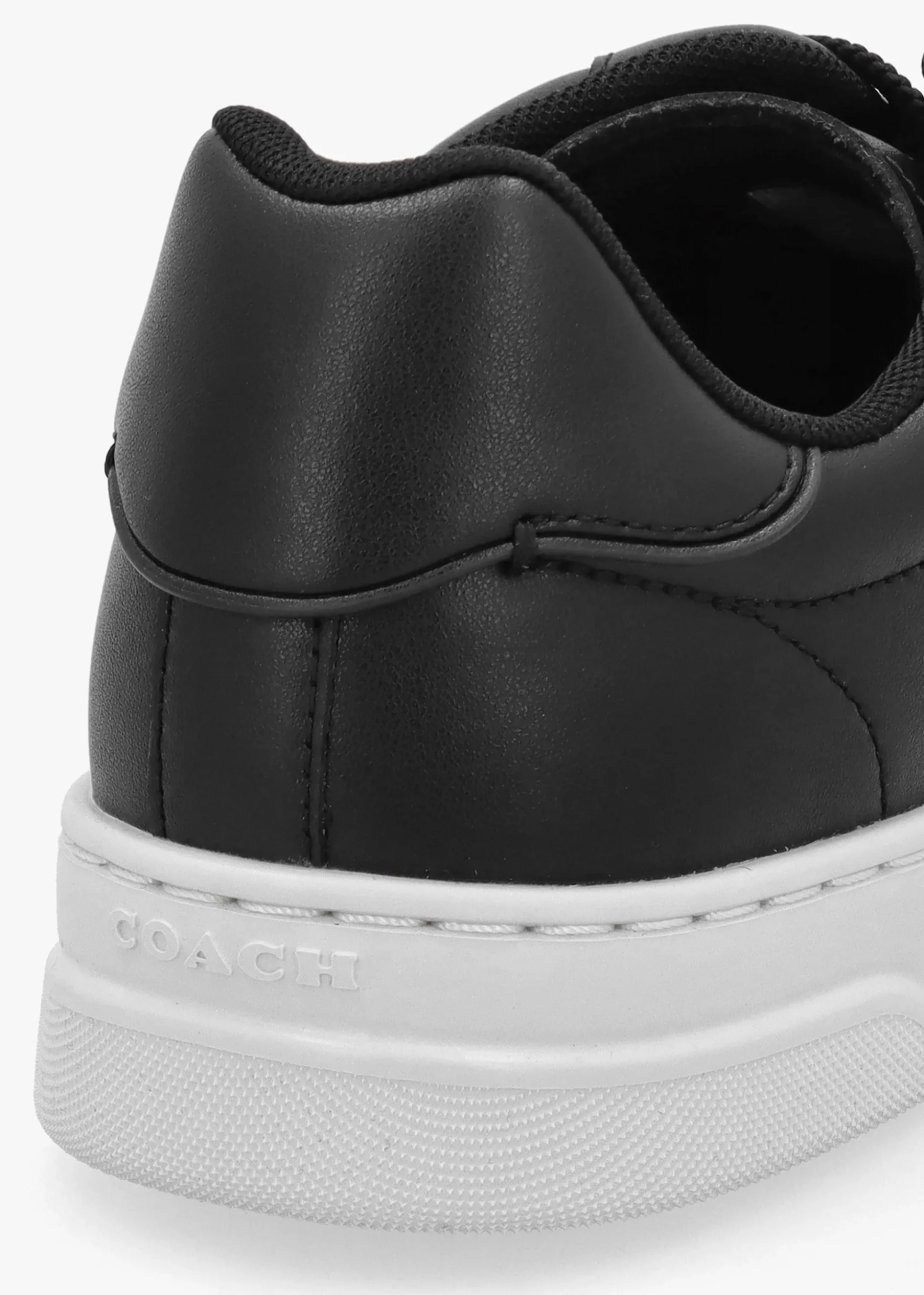 High Line Black Optic White Leather Trainers