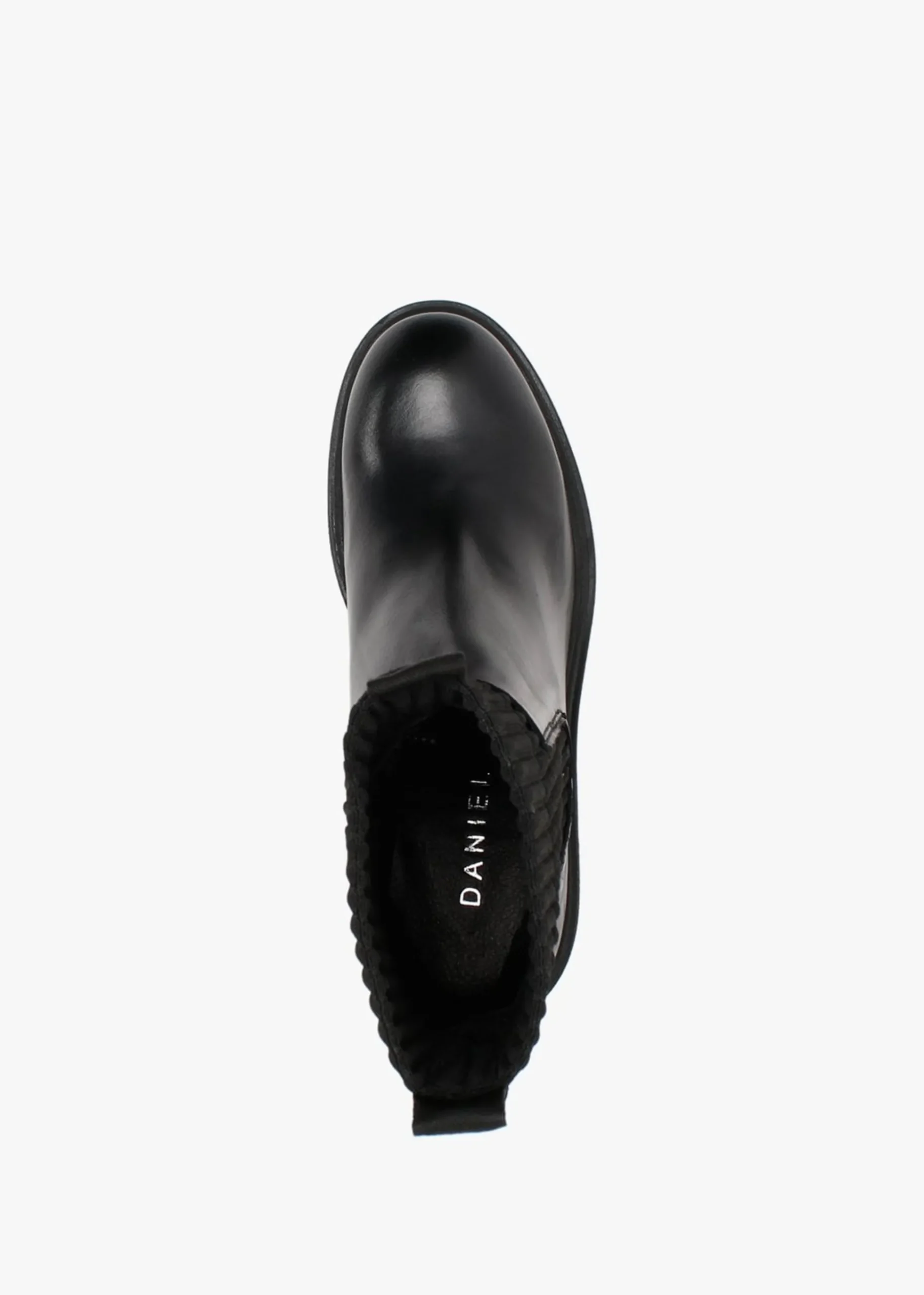 Ibby Black Leather Block Heel Chelsea Boots