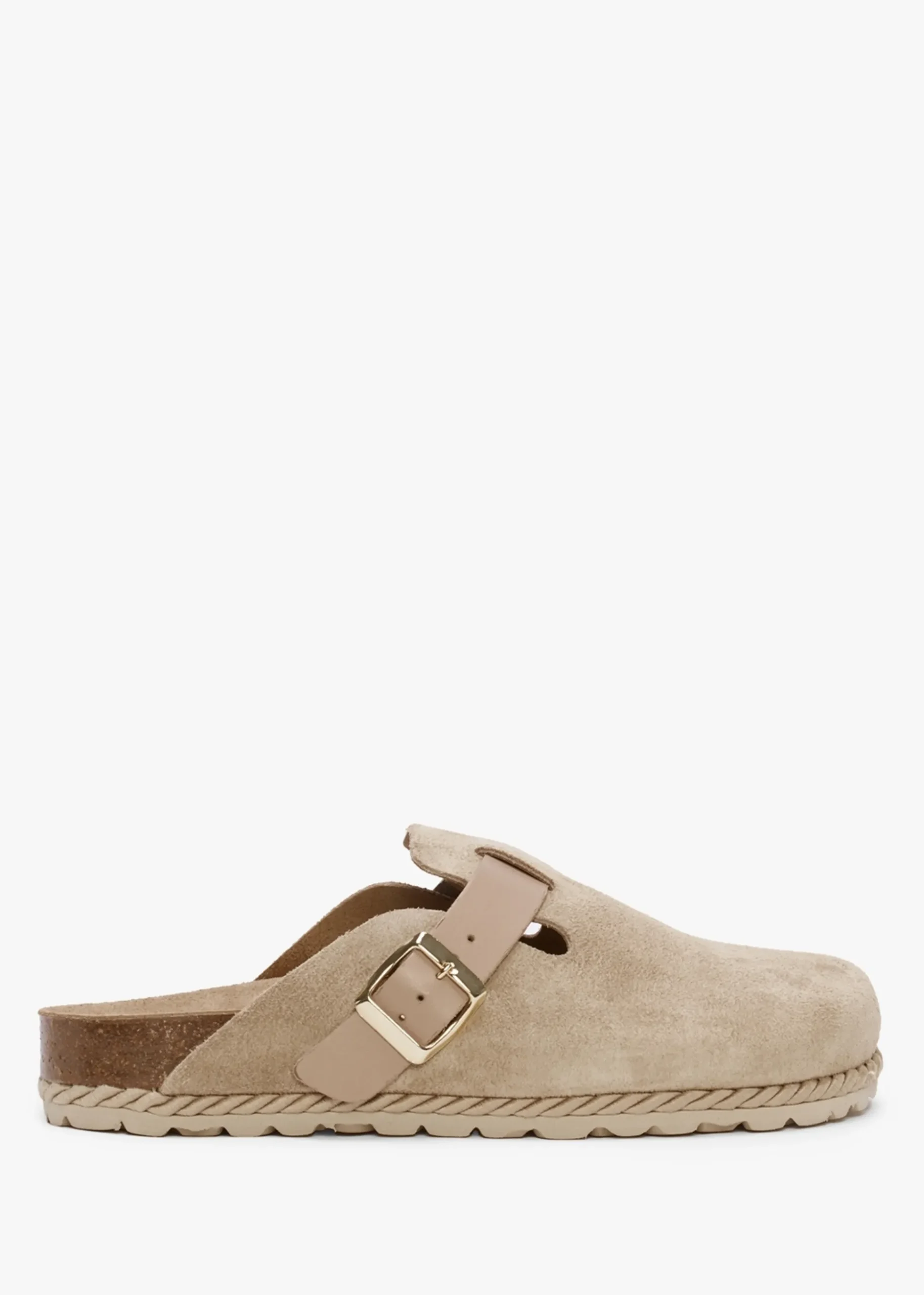 Iclog Rope Beige Suede Clogs