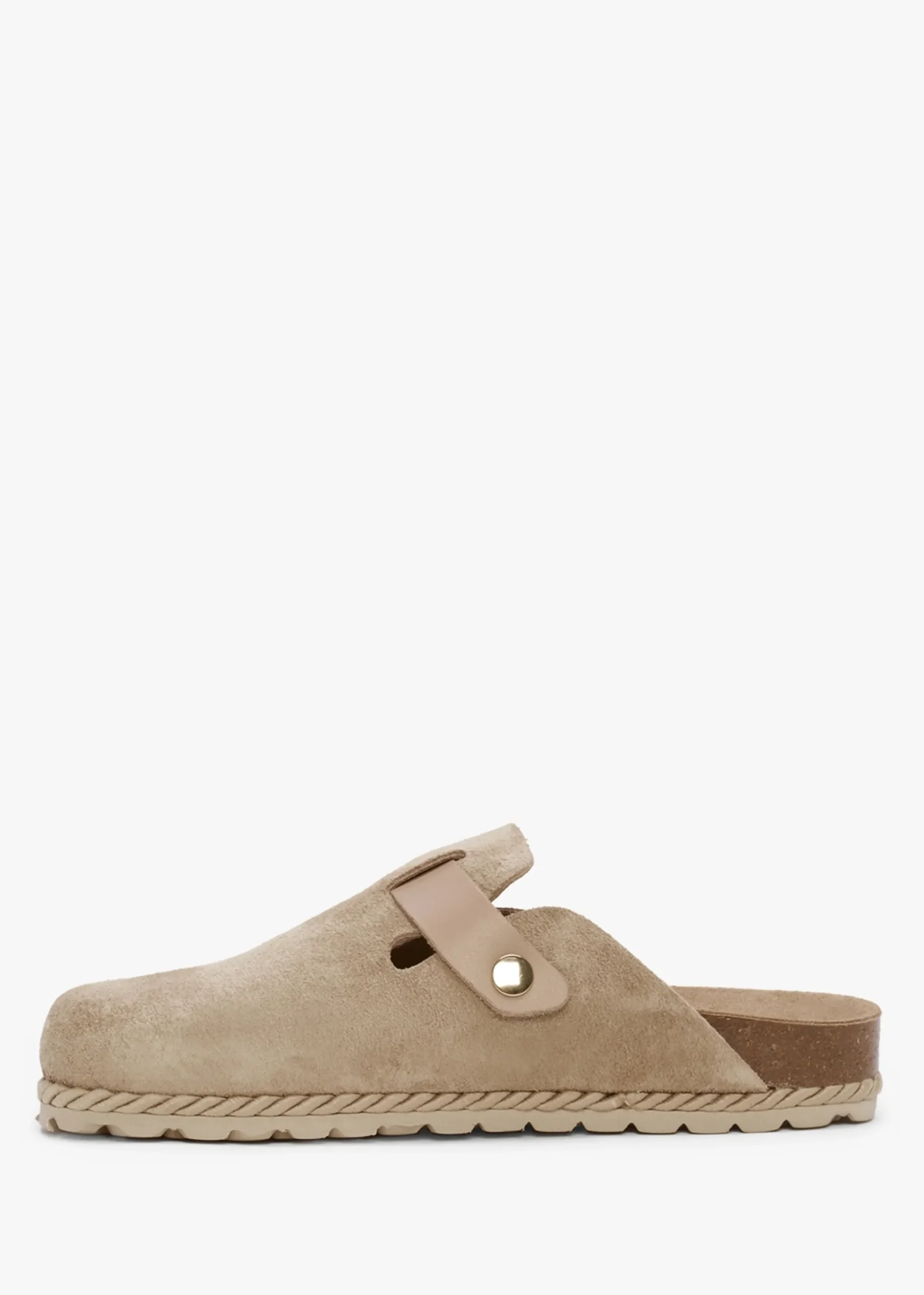 Iclog Rope Beige Suede Clogs