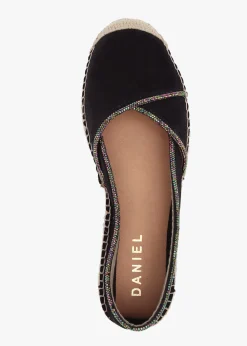 Idiamante Black Suede Embellished Flatform Espadrilles