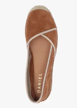 Idiamante Tan Suede Embellished Flatform Espadrilles