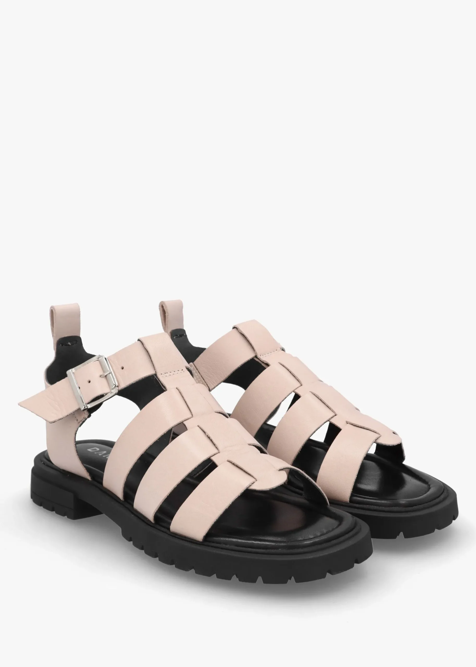 Ifish Cream Leather Gladiator Sandals