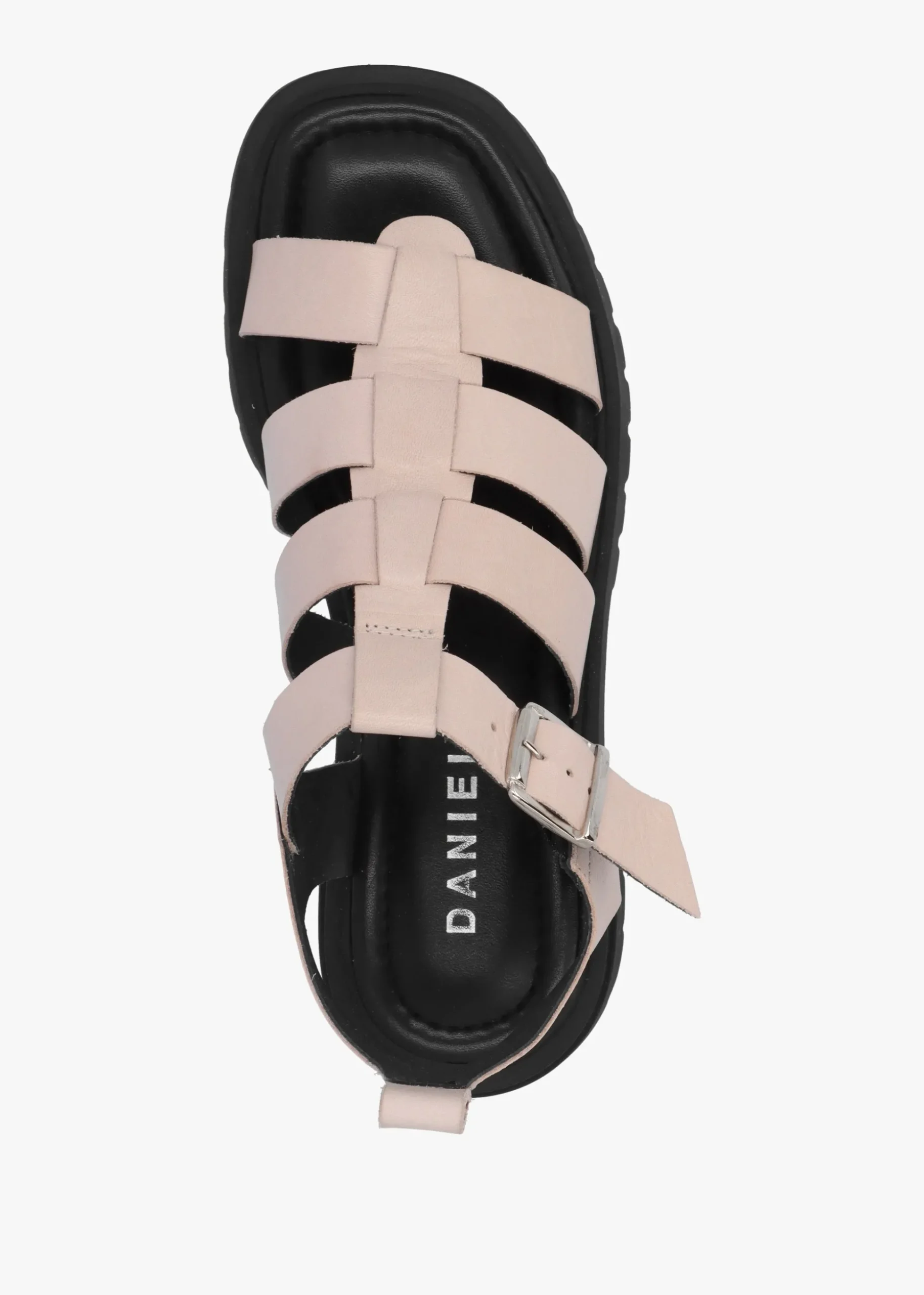 Ifish Cream Leather Gladiator Sandals