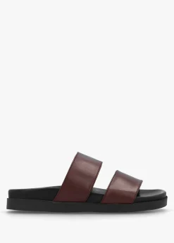 Imogen Brown Leather Two Band Mules