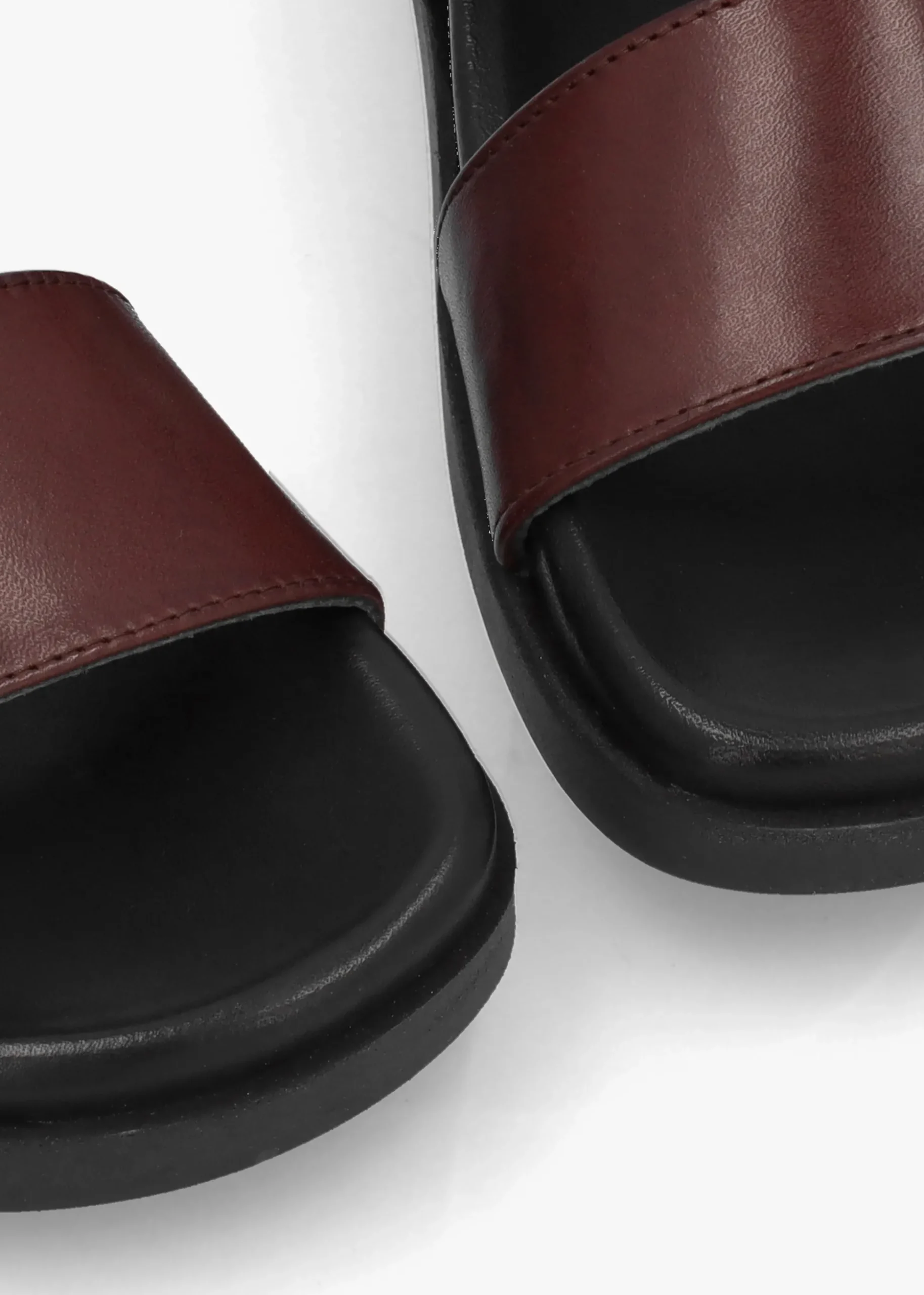 Imogen Brown Leather Two Band Mules
