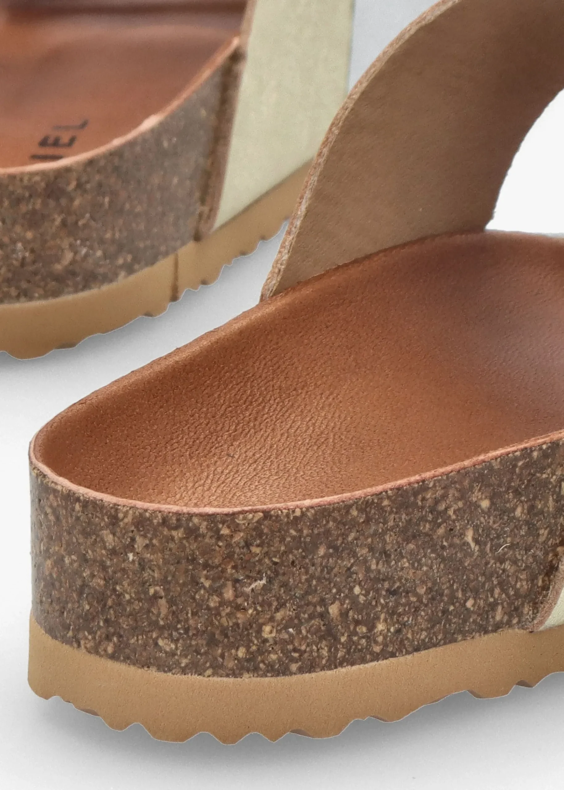Imule Split Gold & Silver Leather Two Bar Mules