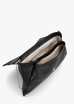 Inclutch Black Tumbled Leather Envelope Clutch