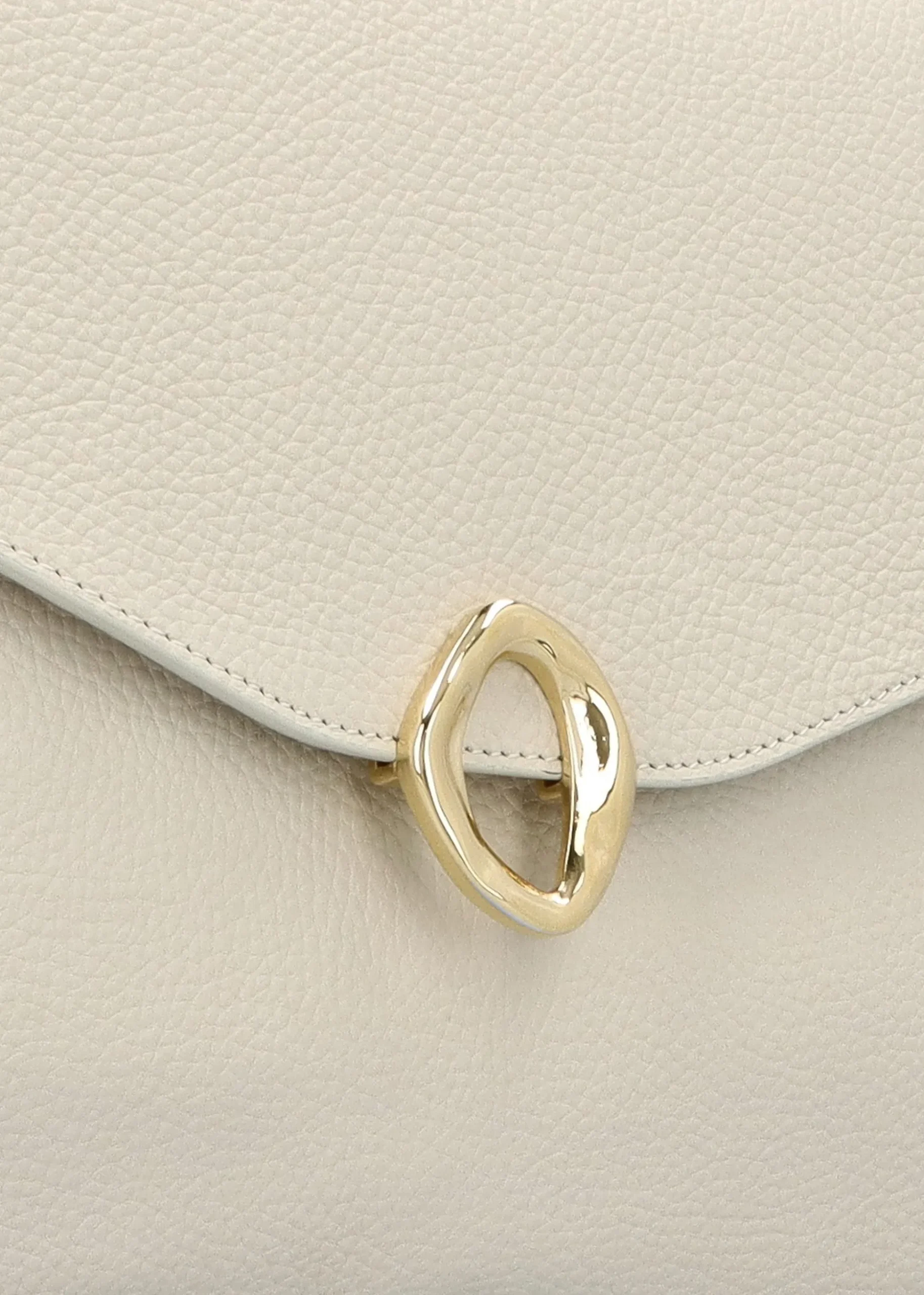 Inclutch Cream Tumbled Leather Envelope Clutch