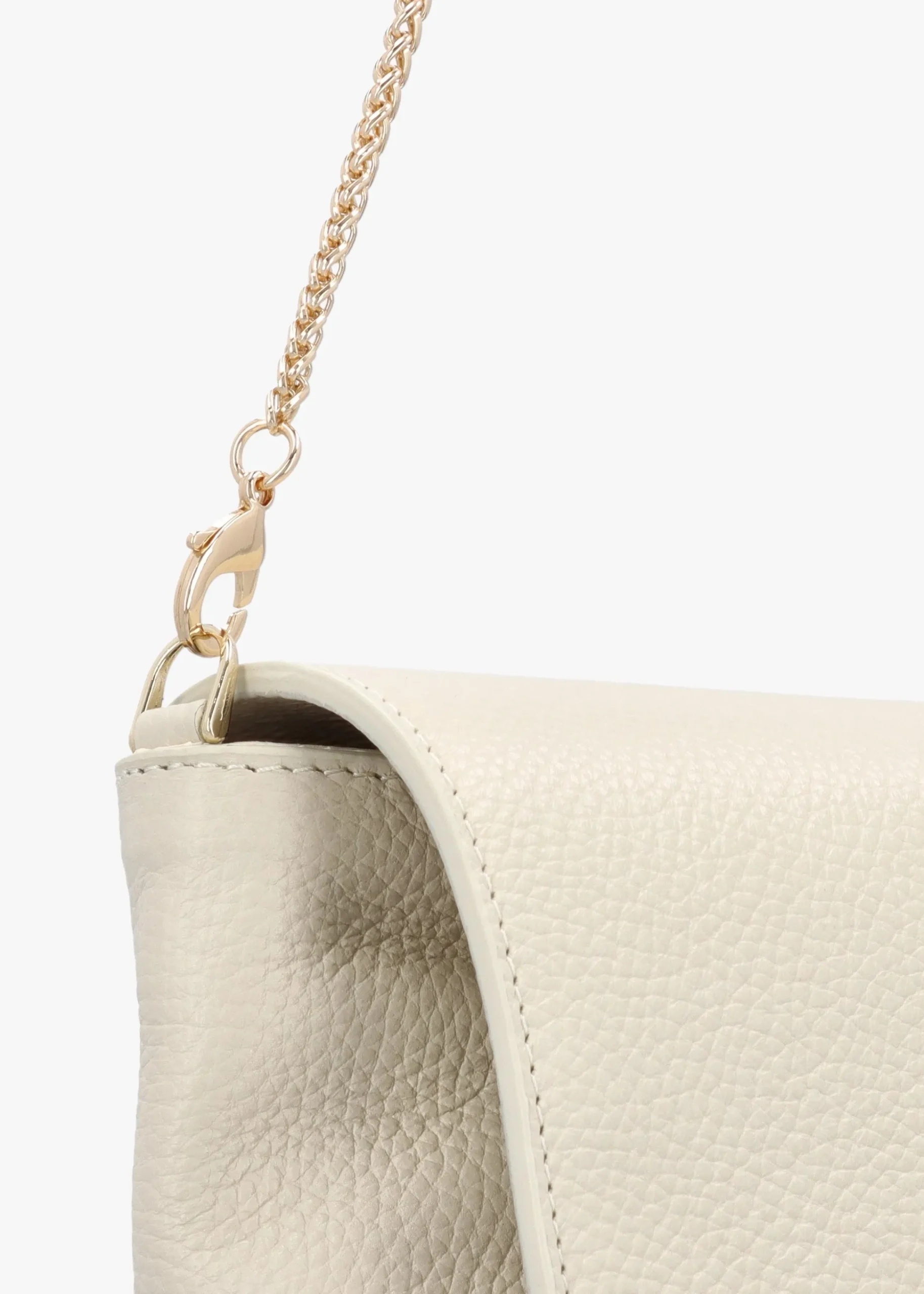 Inclutch Cream Tumbled Leather Envelope Clutch