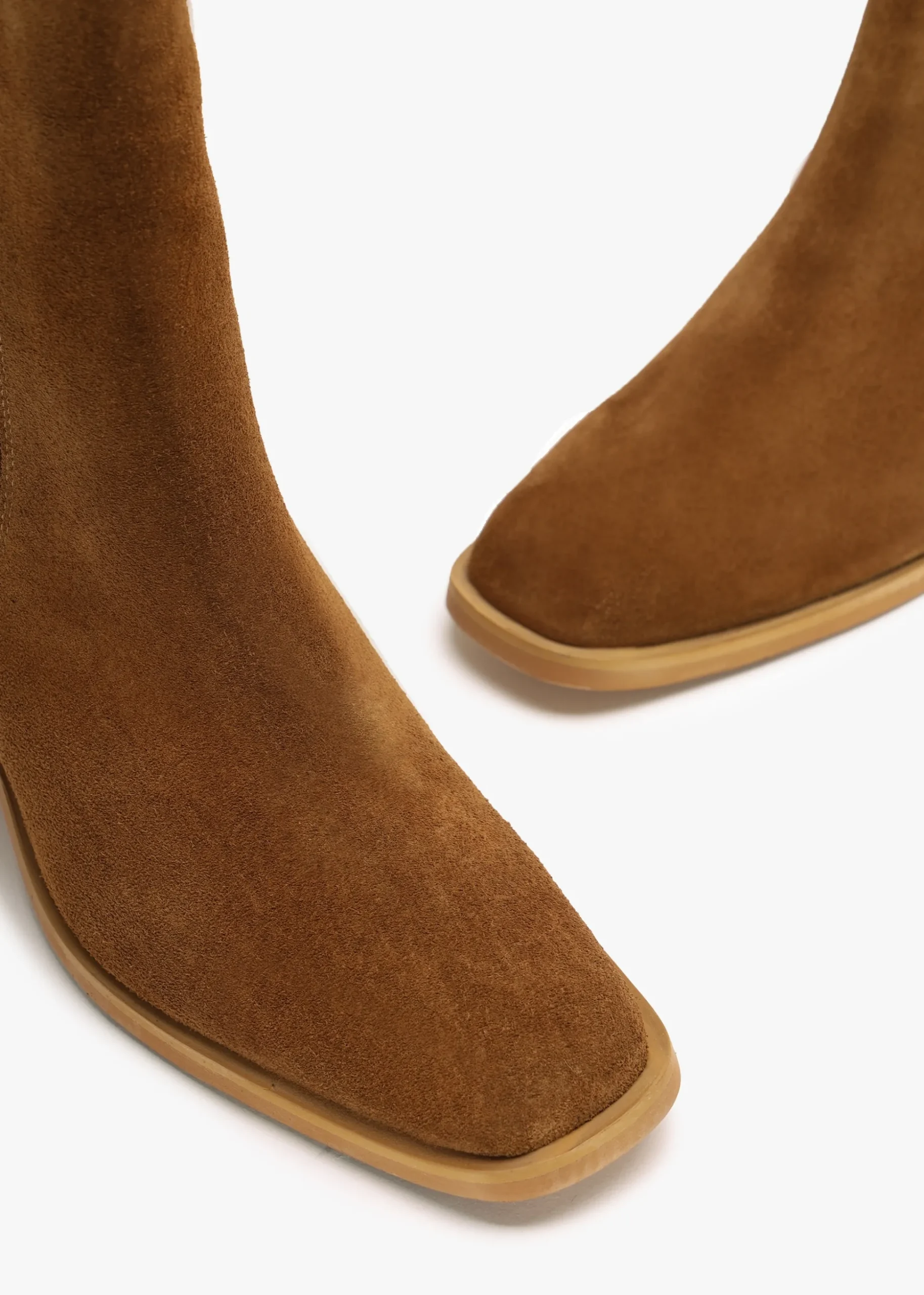 Indie Tan Suede Western Chelsea Boots